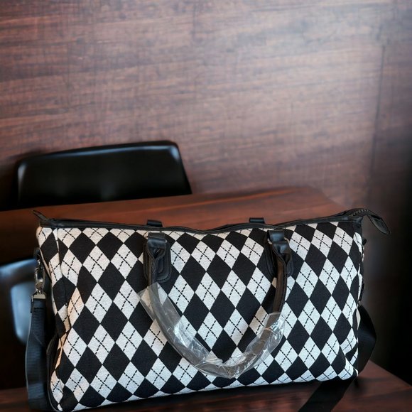 Women's Geometric Large Capacity Travel Hand Bag/Shoulder Bag - Picture 3 of 8